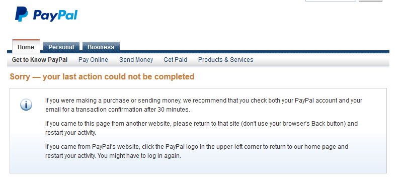 Maaf Tindakan Terakhir Anda Tidak Dapat Dituntaskan